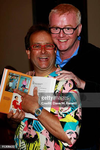 Chris Evans and Timmy Mallett attends Chris Evans book launch party, held at the Groucho Club, Soho, on October 1 2009 in London, England.