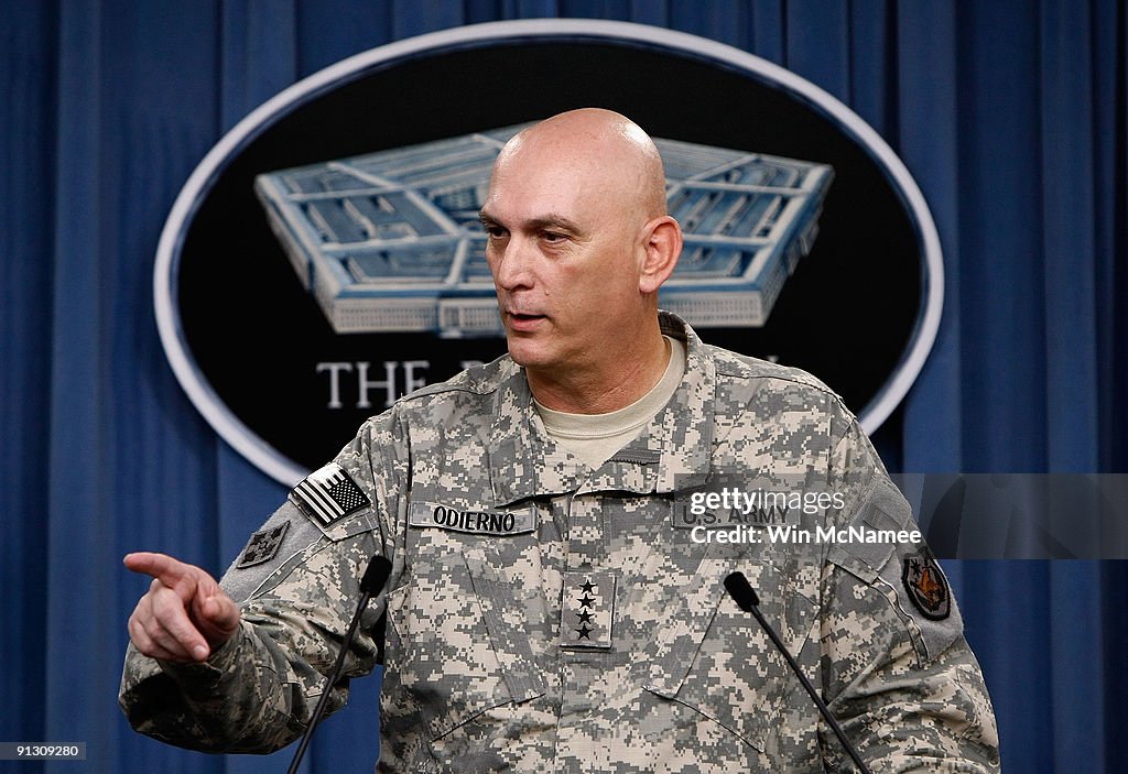 General Odierno Holds Briefing On Security Operations In Iraq