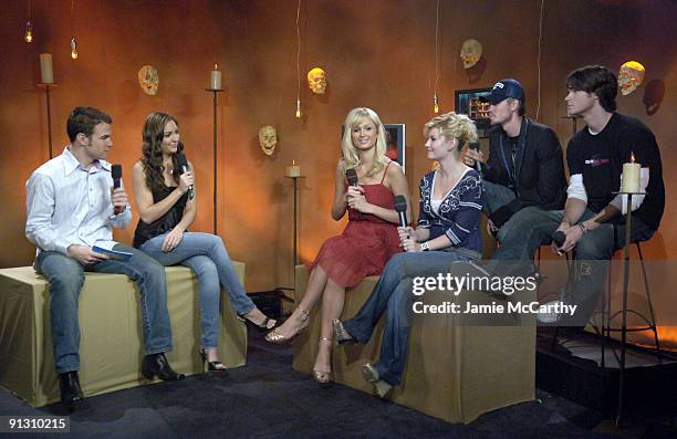 Fuse VJs Dylan and Marianela with Paris Hilton, Elisha Cuthbert, Chad Michael Murray and Jared Padalecki