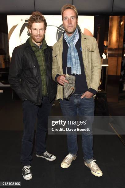 Tom Aikens and Ben Fogle attend the E by Equinox launch event at St James's Palace on February 1, 2018 in London, England.