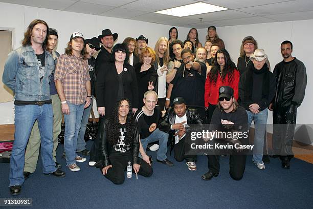 Ann Wilson and Nancy Wilson from Heart, members of Alice in Chains, Sean Kinney, Jerry Cantrell, Mike Inez with Pat Lachman from Damage Plan, Chris...