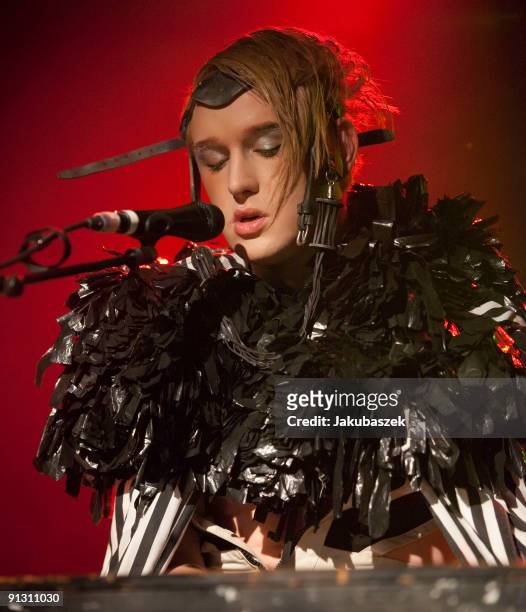 Musician Patrick Wolf performs at the Astra Club to promote the ''The Bachelor'' album on October 1, 2009 in Berlin, Germany.