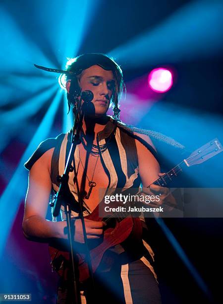 Musician Patrick Wolf performs at the Astra Club to promote the ''The Bachelor'' album on October 1, 2009 in Berlin, Germany.