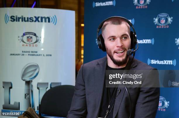 Harrison Smith of the Minnesota Vikings attends SiriusXM at Super Bowl LII Radio Row at the Mall of America on February 1, 2018 in Bloomington,...