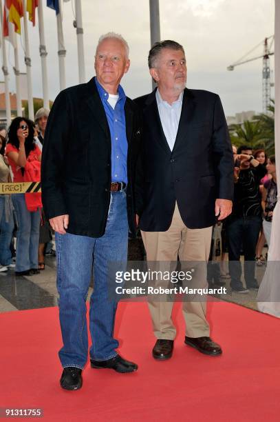 Actor Malcolm McDowell and producer Walter Hill arrive for their respective awards at the 42nd Sitges Film Festival on October 1, 2009 in Barcelona,...