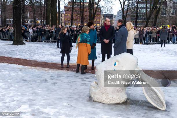Princess Ingrid Alexandra of Norway, Queen Sonja of Norway, Catherine, Duchess of Cambridge and Prince William, Duke of Cambridge , Prince Haakon...