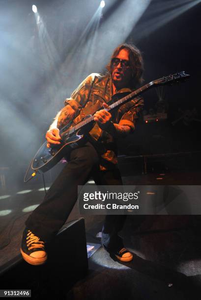 Ginger of the Wildhearts performs at Shepherds Bush Empire on October 1, 2009 in London, England.