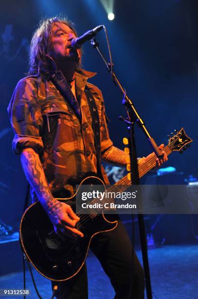 Ginger of the Wildhearts performs at Shepherds Bush Empire on October 1, 2009 in London, England.