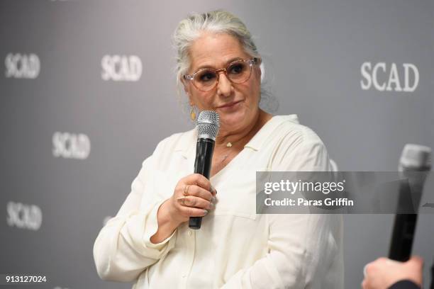 Writer and producer Marta Kauffman speaks during a panel on Day 1 of the SCAD aTVfest 2018 on February 1, 2018 in Atlanta, Georgia.