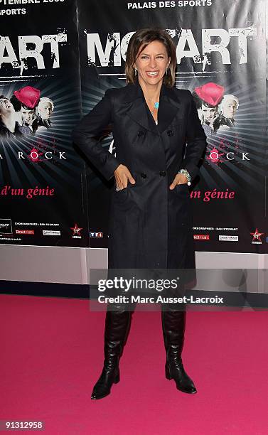 Corinne Touzet attends the "Mozart, l'Opera Rock" Paris Premiere at Palais des Sports on October 1, 2009 in Paris, France.