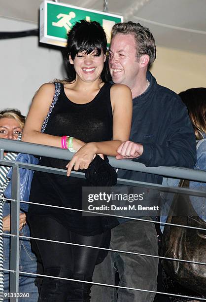 Lily allen and boyfriend Sam Cooper attend the Diesel:U:Music World Tour Party held at the University of Westminster on October 1, 2009 in London,...