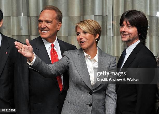 Founder and Westwood One Chairman Norman Pattiz, CBS News anchor Katie Couric and filmmaker Ken Burns attend the 7th annual Giants of Broadcasting...