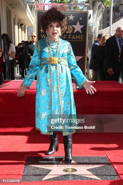 Actress Gina Lollobrigida Honored With Star On The Hollywood Walk Of Fame on February 1, 2018 in Hollywood, California.