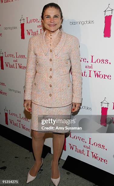 Actress Tovah Feldshuh attends the Off Broadway opening night of ''Love, Loss and What I Wore'' at The Westside Theatre on October 1, 2009 in New...