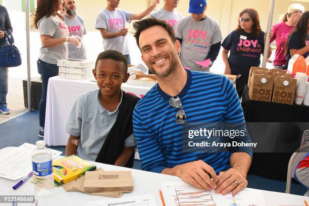 Cheyenne Jackson attends the Starlight Children's Foundation's Design-a-Gown Launch Event at LAC+USC Medical Center on February 1, 2018 in Los...