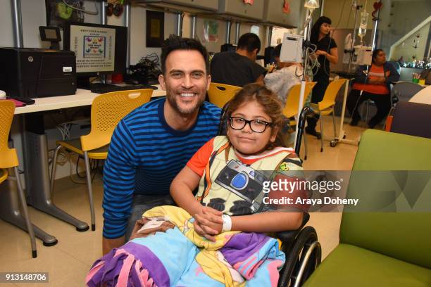 Cheyenne Jackson attends the Starlight Children's Foundation's Design-a-Gown Launch Event at LAC+USC Medical Center on February 1, 2018 in Los...