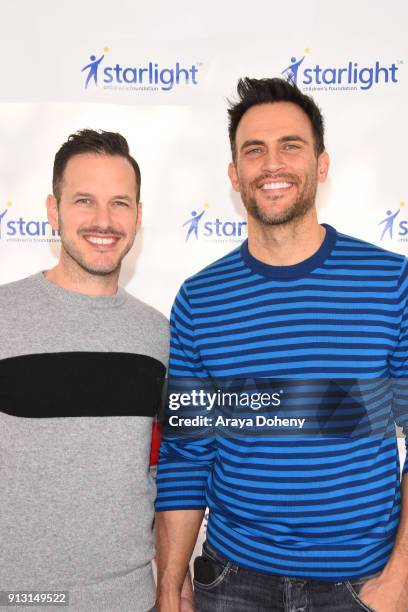 Jason Landau and Cheyenne Jackson attend the Starlight Children's Foundation's Design-a-Gown Launch Event at LAC+USC Medical Center on February 1,...