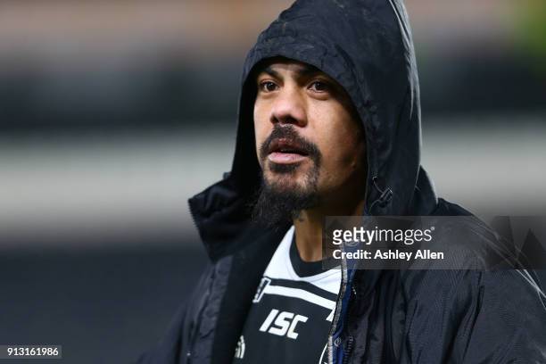 Sika Manu of Hull FC during the BetFred Super League match between Hull FC and Huddersfield Giants at KCOM Stadium on TFebruary 1, 2018 in Hull,...