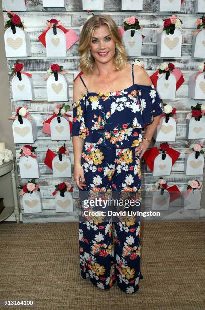 Actress Alison Sweeney visits Hallmark's "Home & Family" at Universal Studios Hollywood on February 1, 2018 in Universal City, California.