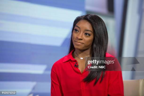 Simone Biles on Wednesday, Jan. 31, 2018 --