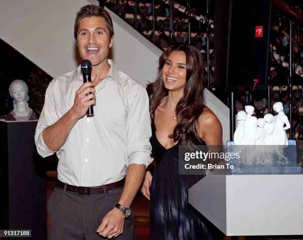 Roselyn Sanchez and Eric Winter attend 8th Annual Operation Smile Pre-Gala Kick-Off Reception at Lladro Boutique on October 1, 2009 in Beverly Hills,...