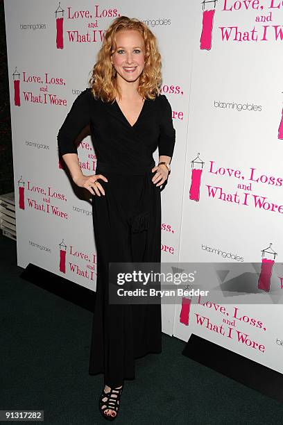 Actress Katie Finneran attends the after party for the Off Broadway opening night of "Love, Loss and What I Wore" at Bryant Park Grill on October 1,...