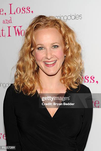 Actress Katie Finneran attends the after party for the Off Broadway opening night of "Love, Loss and What I Wore" at Bryant Park Grill on October 1,...
