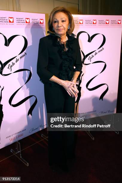 Empress Farah Pahlavi attends the "Heart Gala" Evening to benefit the "Mecenat Chirurgie Cardiaque" at Salle Gaveau on February 1, 2018 in Paris,...