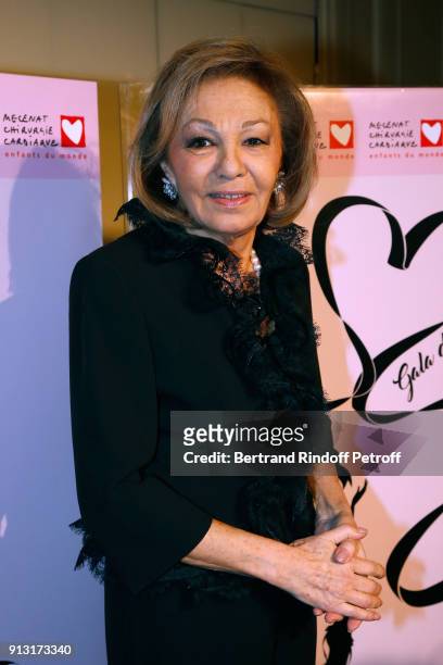 Empress Farah Pahlavi attends the "Heart Gala" Evening to benefit the "Mecenat Chirurgie Cardiaque" at Salle Gaveau on February 1, 2018 in Paris,...