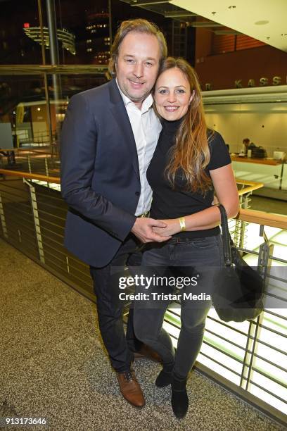 Stephan Grossmann and his wife Lidija Grossmann attend the 'Boybands Forever' Premiere at Theater am Potsdamer Platz on February 1, 2018 in Berlin,...