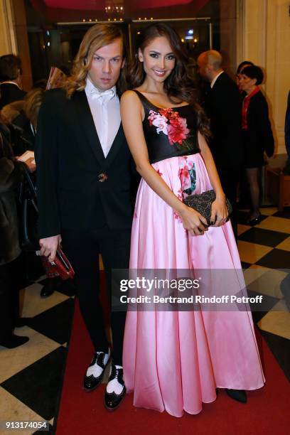 Christophe Guillarme and Patricia Contreras attend the "Heart Gala" Evening to benefit the "Mecenat Chirurgie Cardiaque" at Salle Gaveau on February...