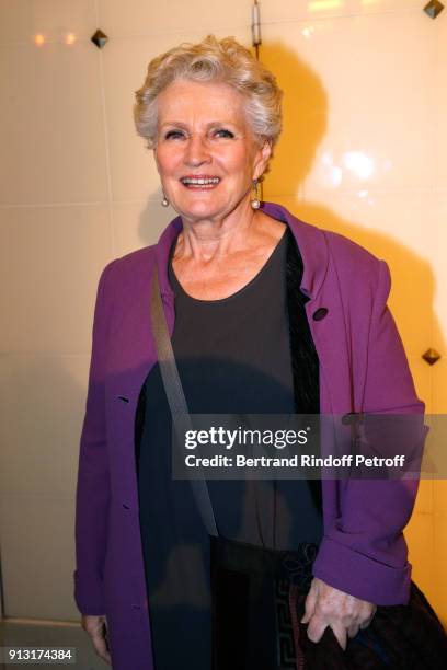 Marie-Christine Barrault attends the "Heart Gala" Evening to benefit the "Mecenat Chirurgie Cardiaque" at Salle Gaveau on February 1, 2018 in Paris,...