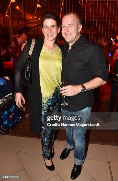 Heino Ferch and his wife Marie-Jeanette Ferch during Circus Krone celebrates premiere of 'Hommage' at Circus Krone on February 1, 2018 in Munich,...