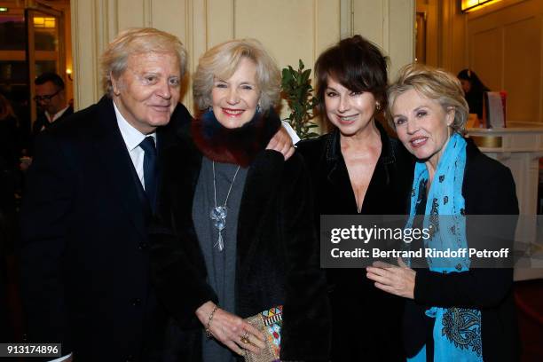 Jean-Pierre Solal, Marie-Christine Adam, Julie Arnold and Manoelle Gaillard attend the "Heart Gala" Evening to benefit the "Mecenat Chirurgie...