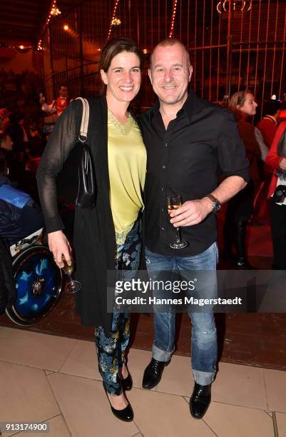 Heino Ferch and his wife Marie-Jeanette Ferch during Circus Krone celebrates premiere of 'Hommage' at Circus Krone on February 1, 2018 in Munich,...