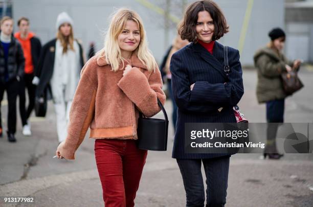 Guest outside Designers Remix during the Copenhagen Fashion Week Autumn/Winter 18 on February 1, 2018 in Copenhagen, Denmark.
