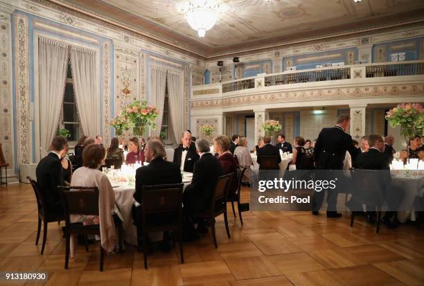 General view at the dinner at the Royal Palace on day 3 of their visit to Sweden and Norway on February 1, 2018 in Oslo, Norway.