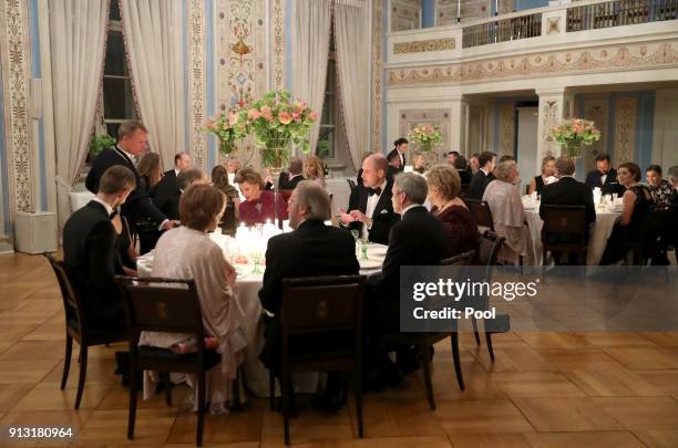 General view at the dinner at the Royal Palace on day 3 of their visit to Sweden and Norway on February 1, 2018 in Oslo, Norway.