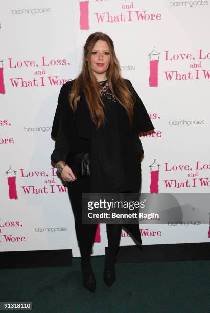 Actress Natasha Lyonne attends the after party for the opening night of "Love, Loss and What I Wore" at Bryant Park Grill on October 1, 2009 in New...