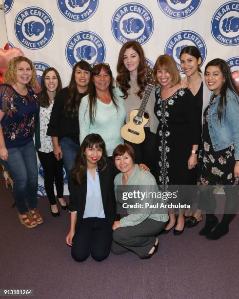 America's Got Talent" finalist Mandy Harvey visits The HEAR Center In Pasadena at HEAR Center on February 1, 2018 in Pasadena, California.