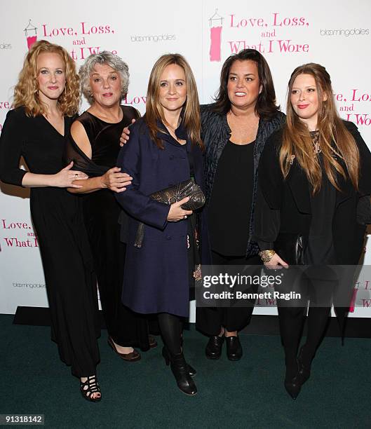 Katie Finneran, Tyne Daly, Samantha Bee, Rosie O'Donnell, and Natasha Lyonne attend the after party for the opening night of "Love, Loss and What I...