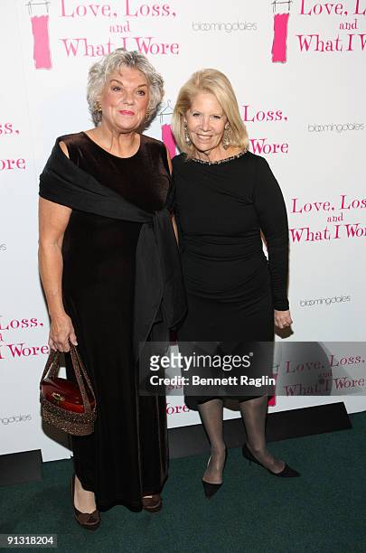 Actress Tyne Daly and Daryl Roth attend the after party for the opening night of "Love, Loss and What I Wore" at Bryant Park Grill on October 1, 2009...