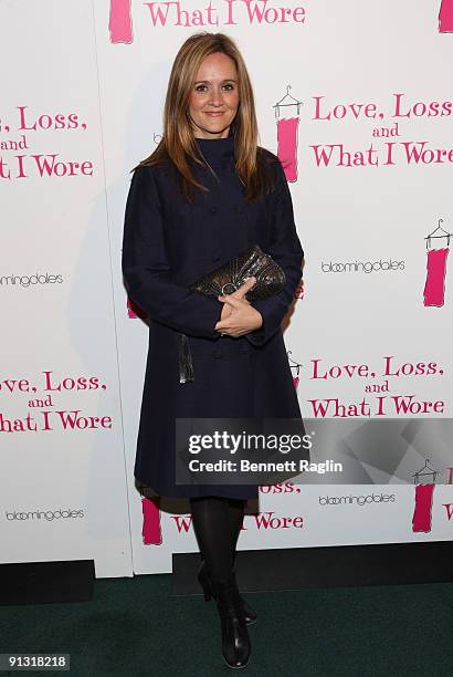 Actress Samantha Bee attends the after party for the opening night of "Love, Loss and What I Wore" at Bryant Park Grill on October 1, 2009 in New...