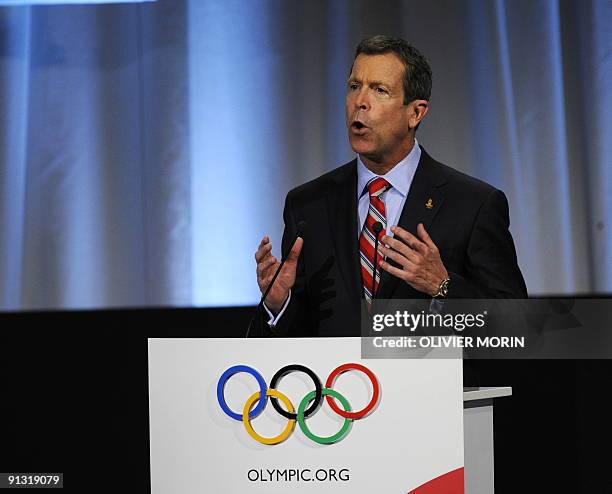 Chicago 2016 Director of Sport, Venues and Operation Doug Arnot speaks as members of the Chicago 2016 Olympic bid committee present their bid for a...