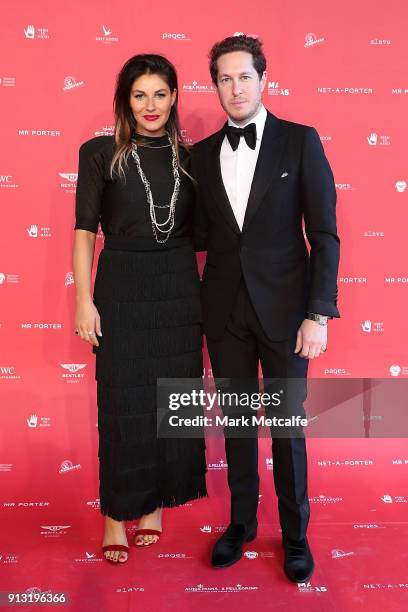 Camilla Freeman-Topper and Marc Freeman attend the inaugural Museum of Applied Arts and Sciences Centre for Fashion Bal at Powerhouse Museum on...