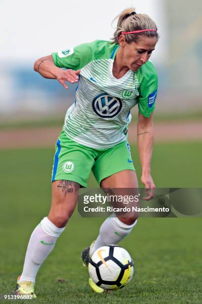 Anna Blasse of VfL Wolsburg Women during the friendly match between VfL Wolfsburg Women's and SC Huelva Women's on January 31, 2018 in Vila Real...