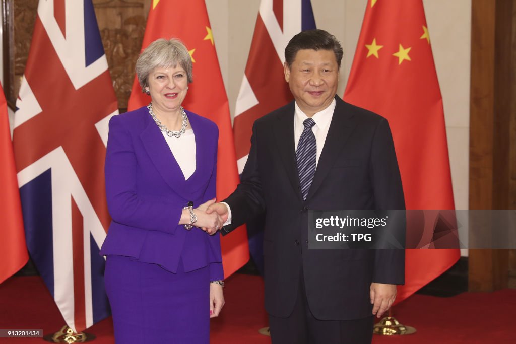 Xi Jinping meeting with Theresa May Inaugural