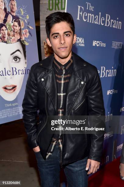 Karan Brar attends the premiere of IFC Films' 'The Female Brain' at ArcLight Hollywood on February 1, 2018 in Hollywood, California.