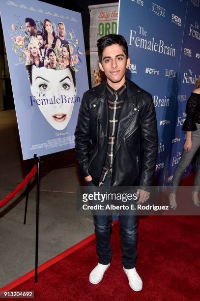 Karan Brar attends the premiere of IFC Films' 'The Female Brain' at ArcLight Hollywood on February 1, 2018 in Hollywood, California.