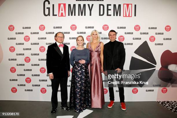 Publisher 'Conde Nast' Moritz von Laffert, Editor in Chief 'Glamour' Andrea Ketterer, Beauty Director 'Glamour' Stefanie Neureuter and Publisher...